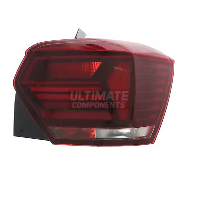 VW Polo Mk6 Hatchback AW1 2017-> Dark Red Rear Back Tail Light Lamp Drivers Side • $94.40